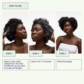 Maria Nila conditioner applied to hair in hand for soothing moisture