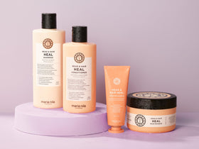 Maria Nila conditioner texture poured to show creamy, fast-absorbing formula