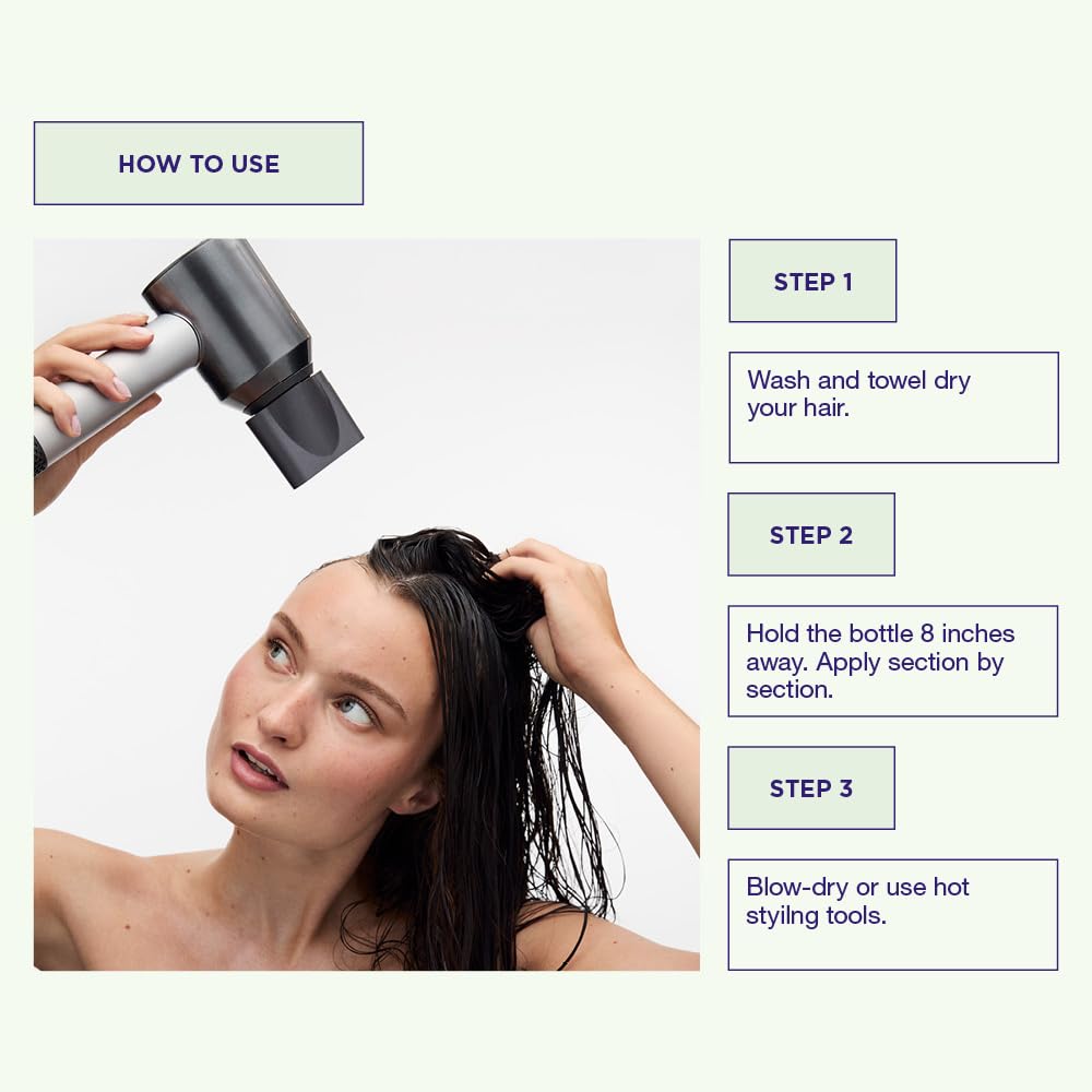 Maria Nila in use during blow-dry showing faster drying and smooth finish