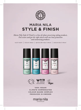 Maria Nila mist texture on hand illustrating lightweight, non-greasy feel