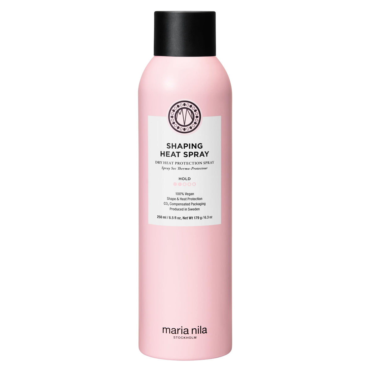 Maria Nila bottle front packaging showing label and size for clear product ID and benefit