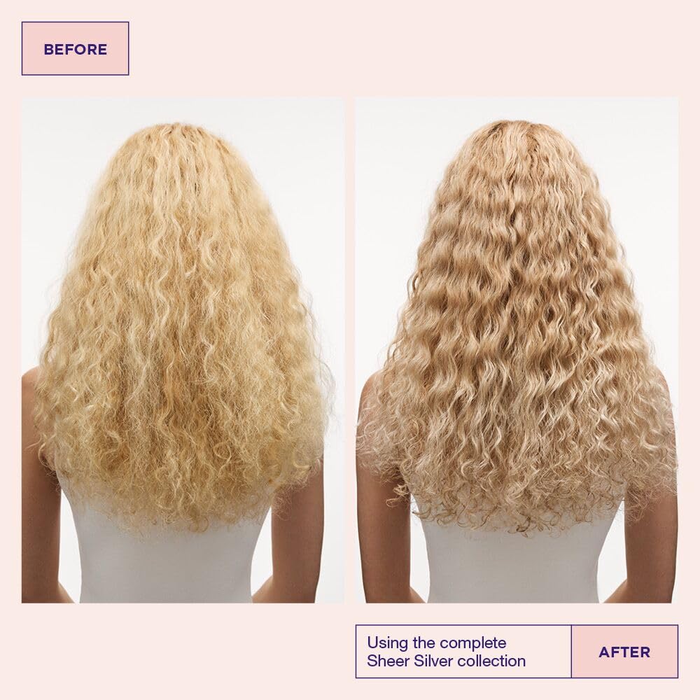 Maria Nila Sheer Silver in use in shower demonstrating brass-neutralizing benefit