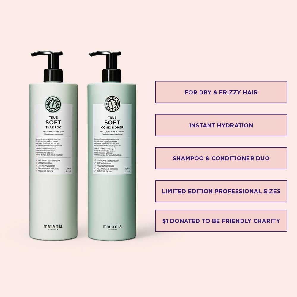 Maria Nila pump dispensing creamy shampoo texture for easy use