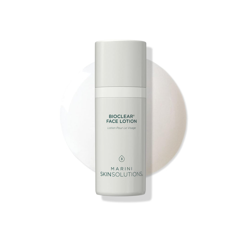 Marini SkinSolutions front packaging showing 1 oz bottle and clear benefits