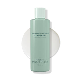 Marini SkinSolutions front packaging showing cleanser and volume benefit