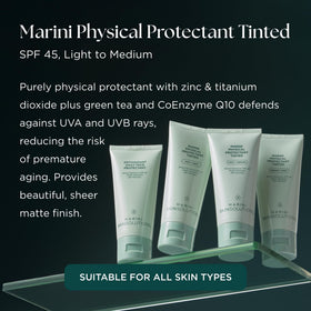 Marini SkinSolutions close-up texture showing lightweight tint and matte finish benefit