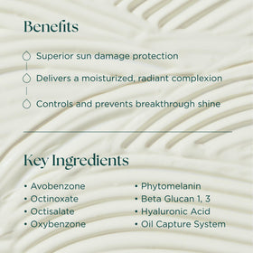 Marini SkinSolutions sunscreen dispensed on hand illustrating easy spreadability