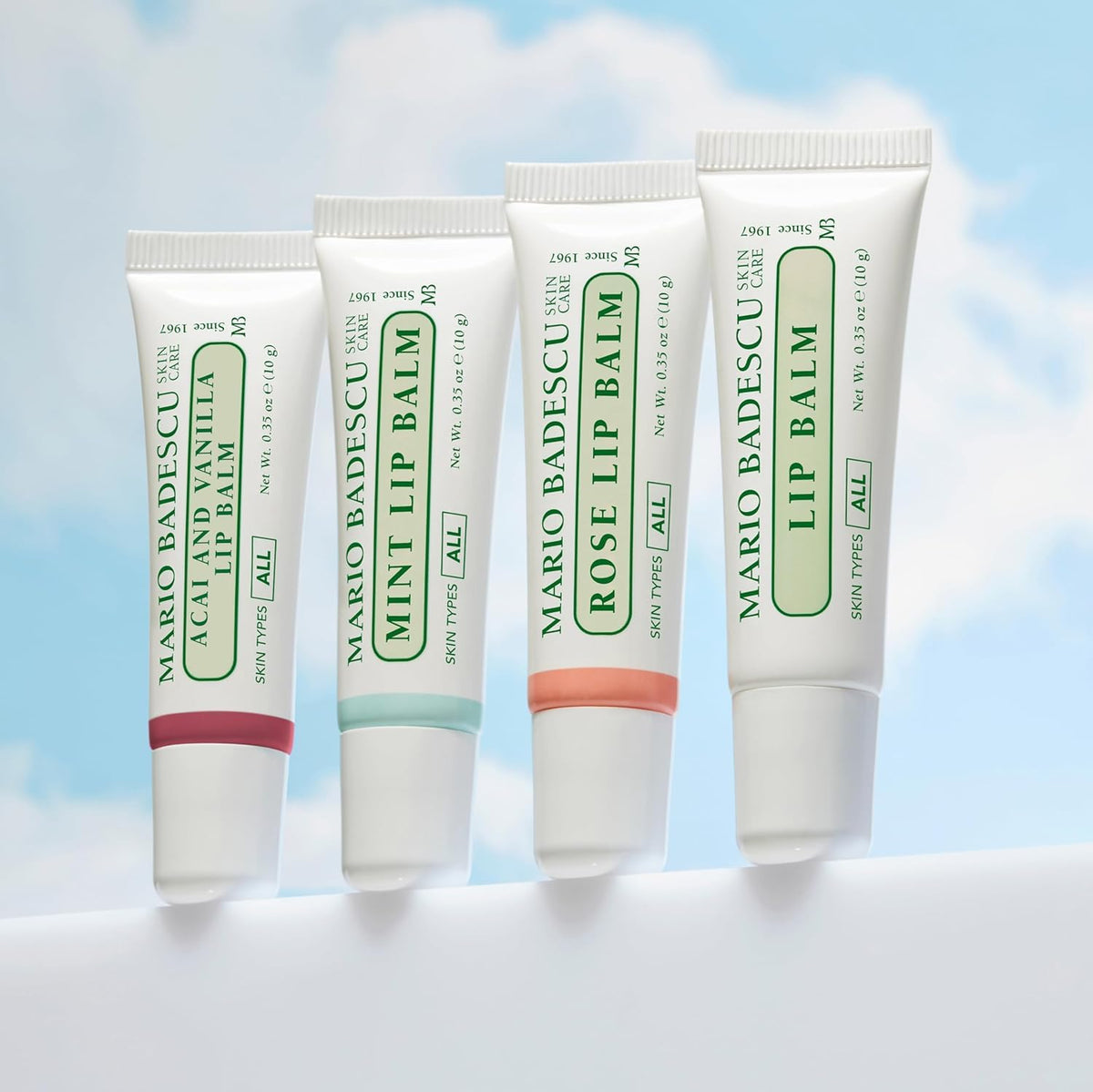 Mario Badescu three-pack arranged to show value and refill-ready lip care set