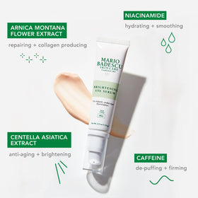 Mario Badescu application demo tapping under-eye with ring finger gently