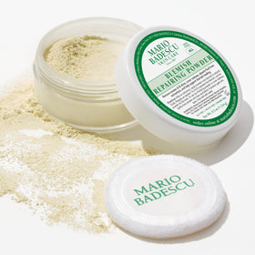 Mario Badescu application on blemish demonstrating targeted calming
