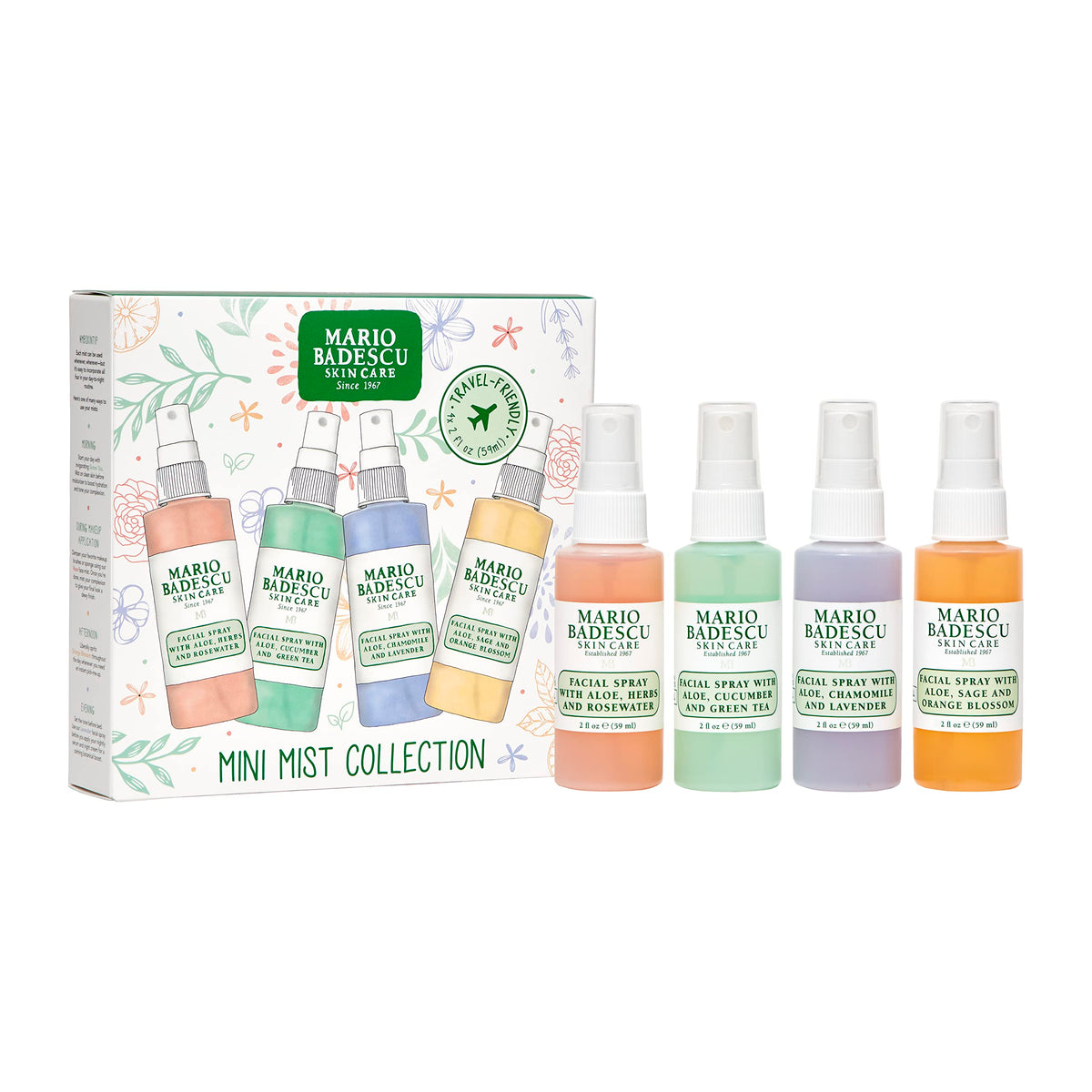 Mario Badescu close-up of rose mist bottle highlighting label and ingredients