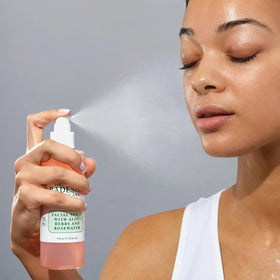 Mario Badescu closeup bottle label highlighting botanical ingredients and clarity