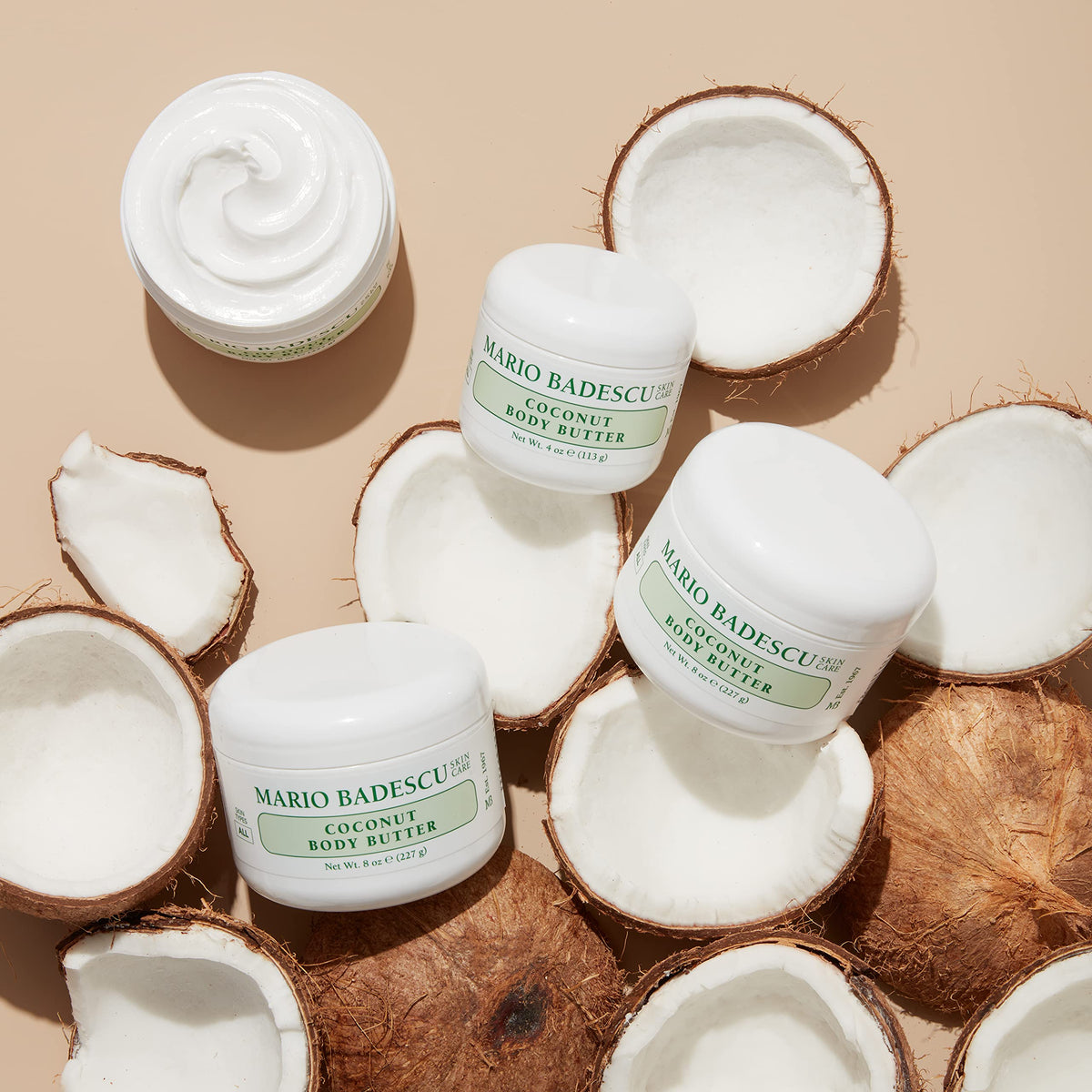 Mario Badescu cream being applied from jar to hand for smooth hydration benefit