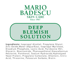 Mario Badescu bottle on nightstand illustrating overnight spot treatment routine
