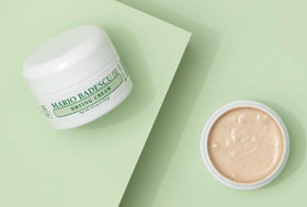 Mario Badescu drying cream lifestyle bathroom counter suggests easy nightly routine benefit