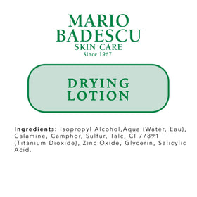 Mario Badescu ingredients list detail emphasizing salicylic acid and sulfur