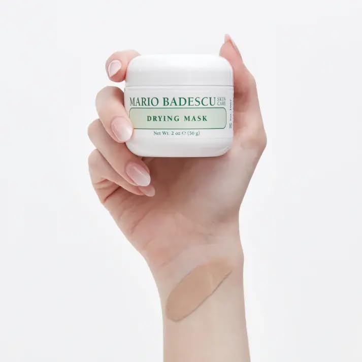 Mario Badescu 2 oz jar next to a ruler for honest size and portability