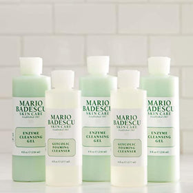 Mario Badescu bottle next to ruler showing 8 fl oz scale and portability