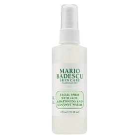 Mario Badescu front bottle shot showing compact travel-ready spray benefit