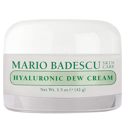 Mario Badescu front jar showcasing sleek oil-free dewy cream for lightweight hydration