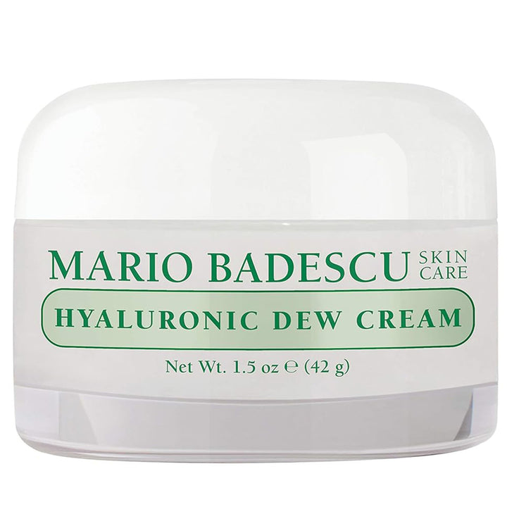 Mario Badescu front jar showcasing sleek oil-free dewy cream for lightweight hydration