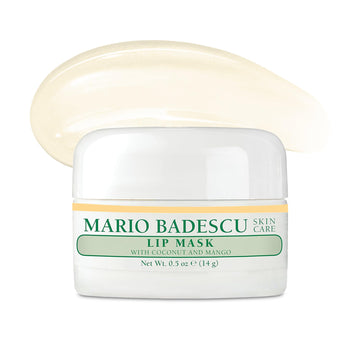 Mario Badescu jar front view showing coconut mango lip mask benefits