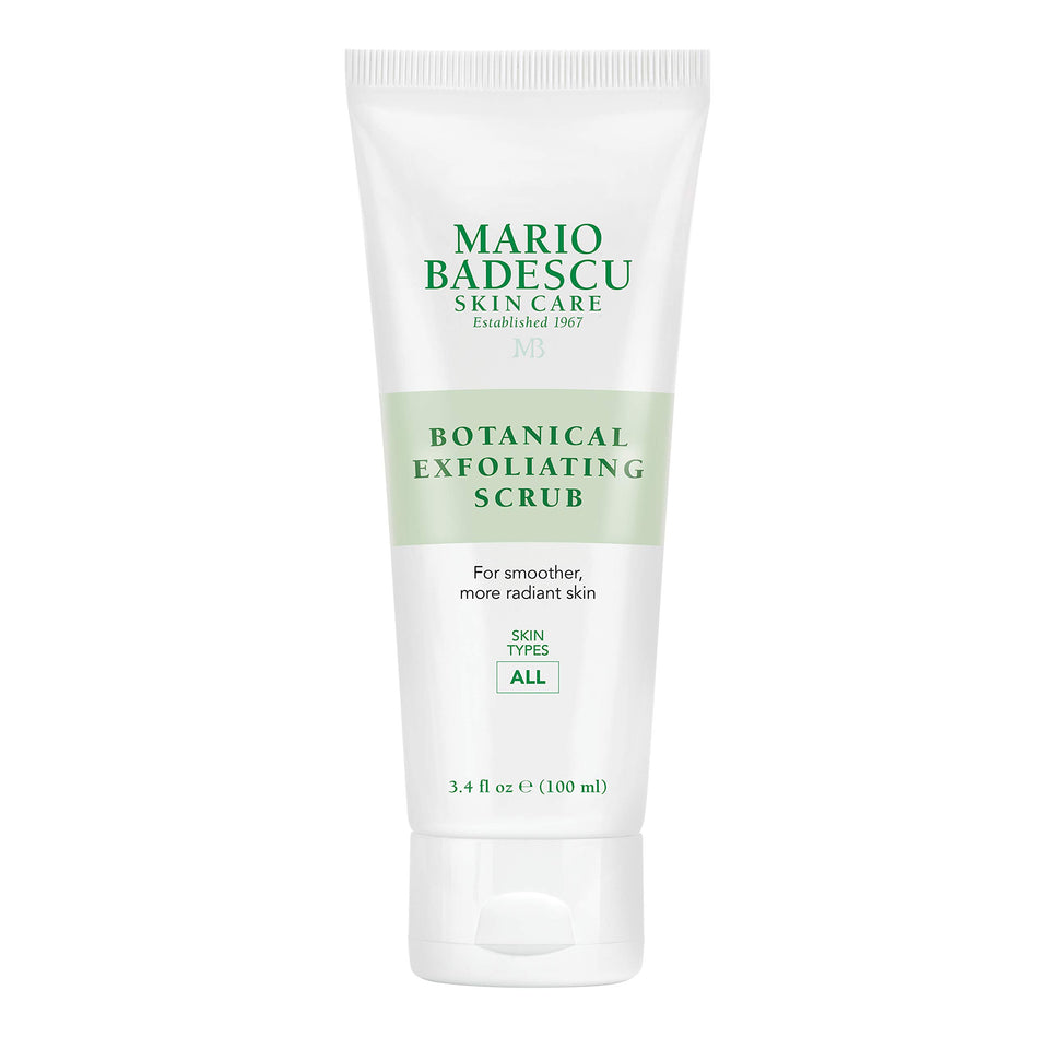 Mario Badescu front packaging showing botanical exfoliating scrub benefits