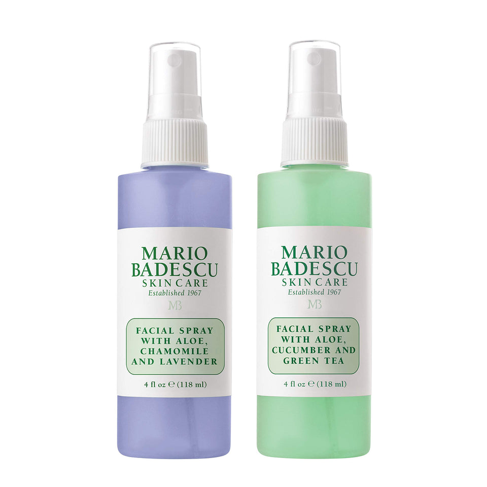 Mario Badescu front packaging duo showing both mists for easy choice