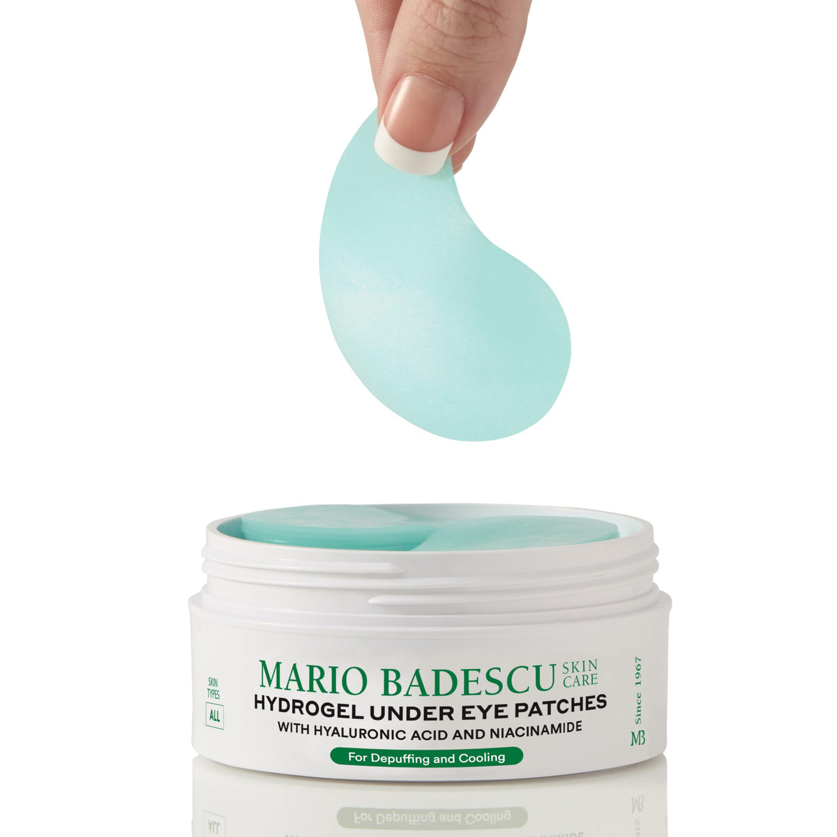 Mario Badescu front packaging showing 30 pairs and clear benefits