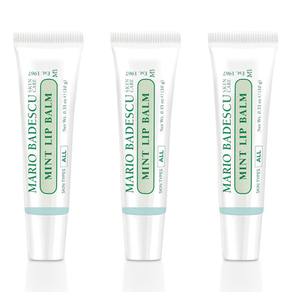 Mario Badescu front packaging showing mint lip balm for quick hydration