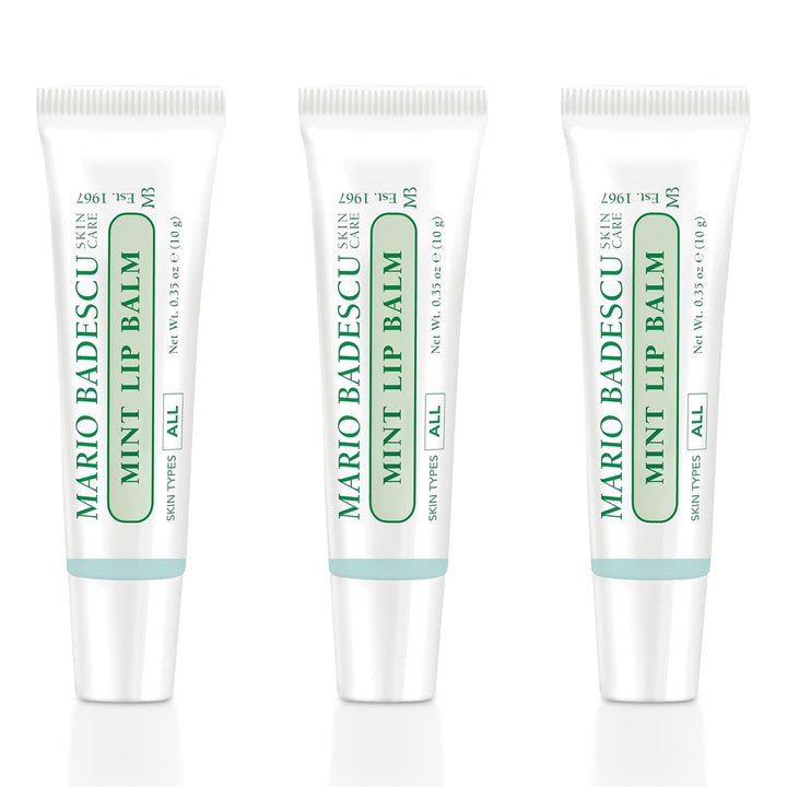 Mario Badescu front packaging showing mint lip balm for quick hydration