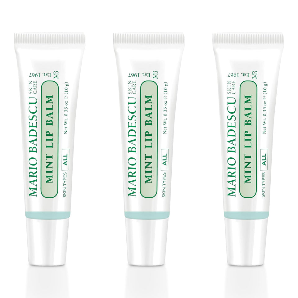 Mario Badescu front packaging showing mint lip balm for quick hydration