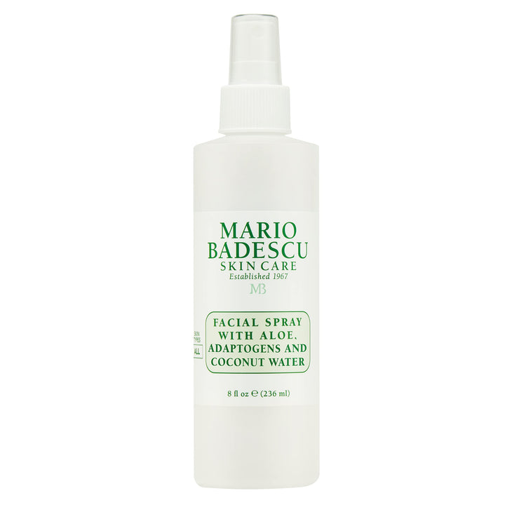 Mario Badescu bottle front packaging showing brand and gentle mist benefit
