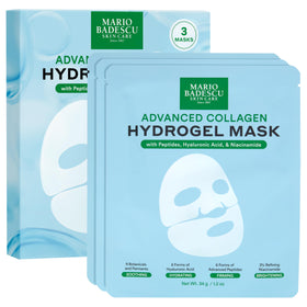 Mario Badescu front packaging showing set of three masks and benefits