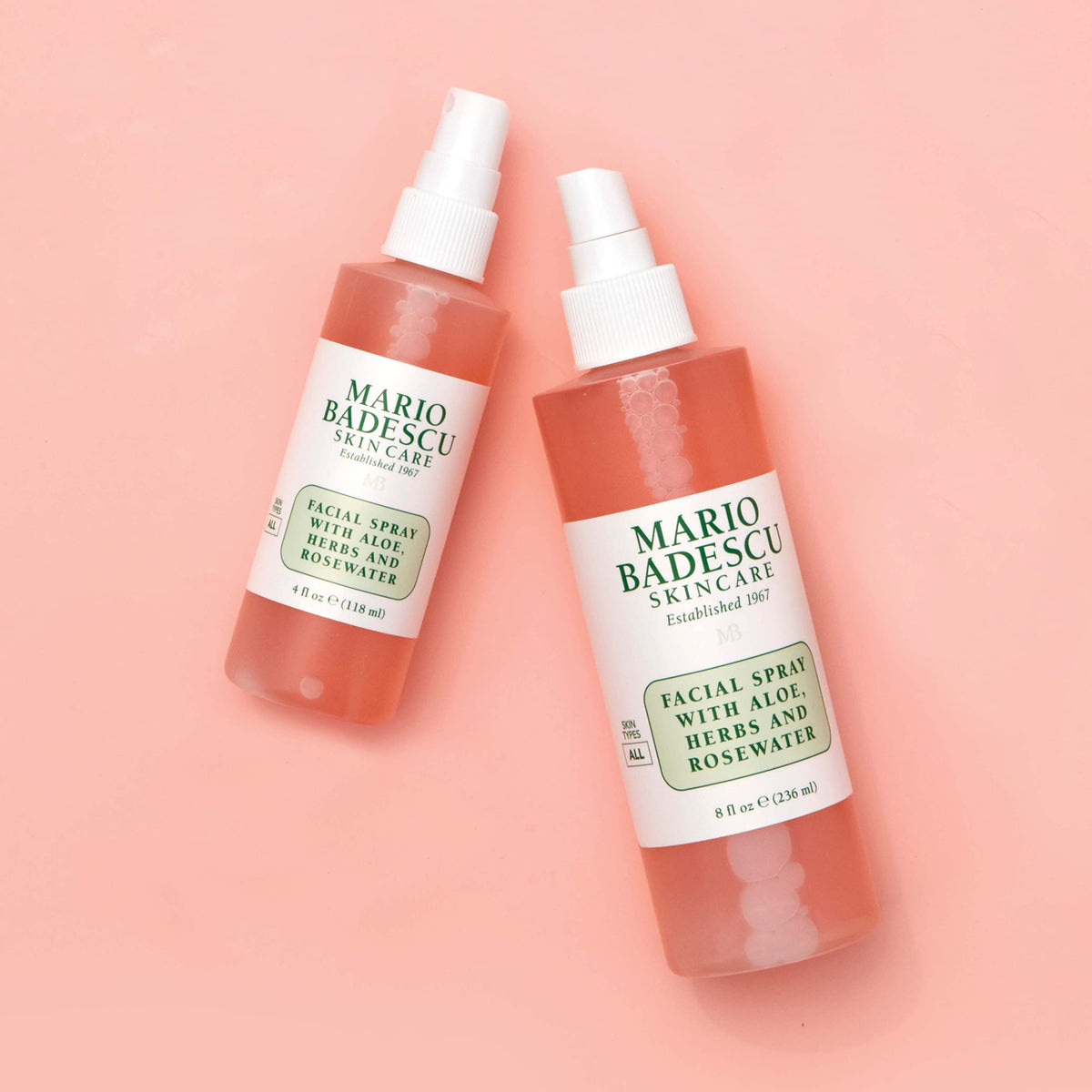 Mario Badescu placed on bathroom vanity for daily skincare convenience