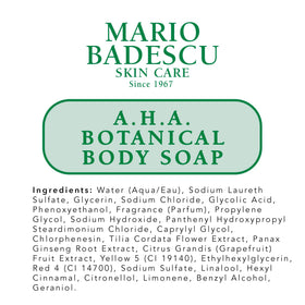Mario Badescu arranged ingredients including grapefruit and linden showing natural benefits
