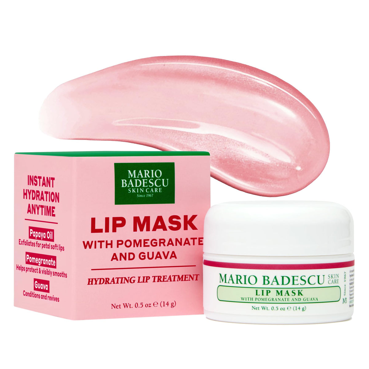 Mario Badescu ingredients label highlighting botanical oils and butters benefits