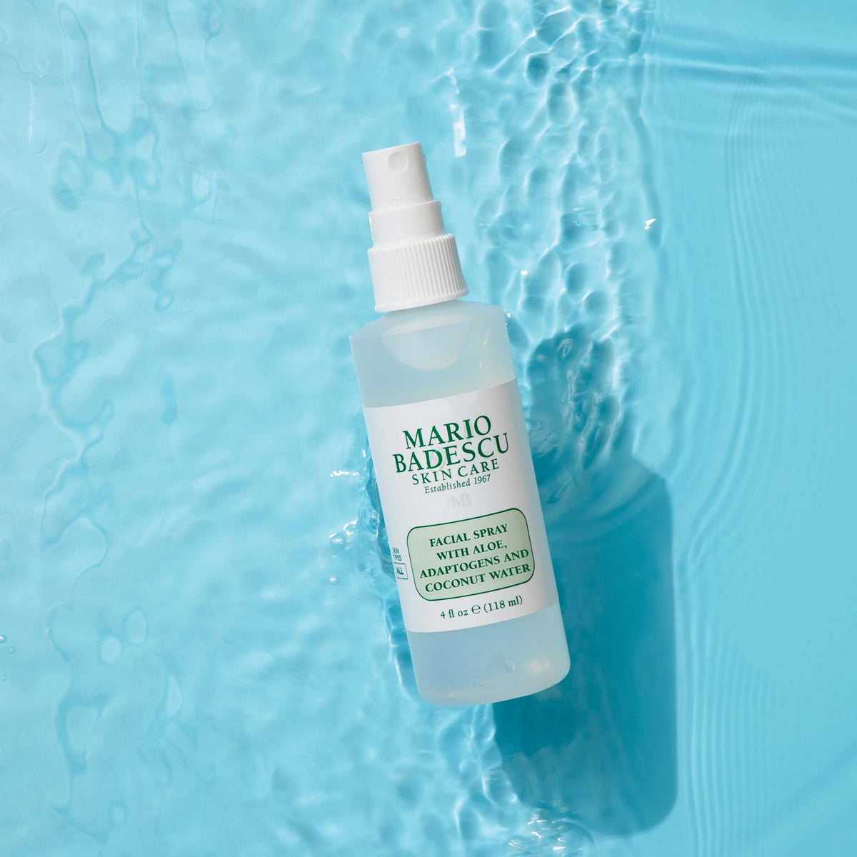 Mario Badescu label close-up showing active ingredients list and benefits