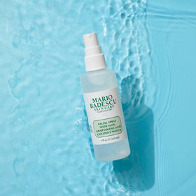 Mario Badescu label close-up showing active ingredients list and benefits