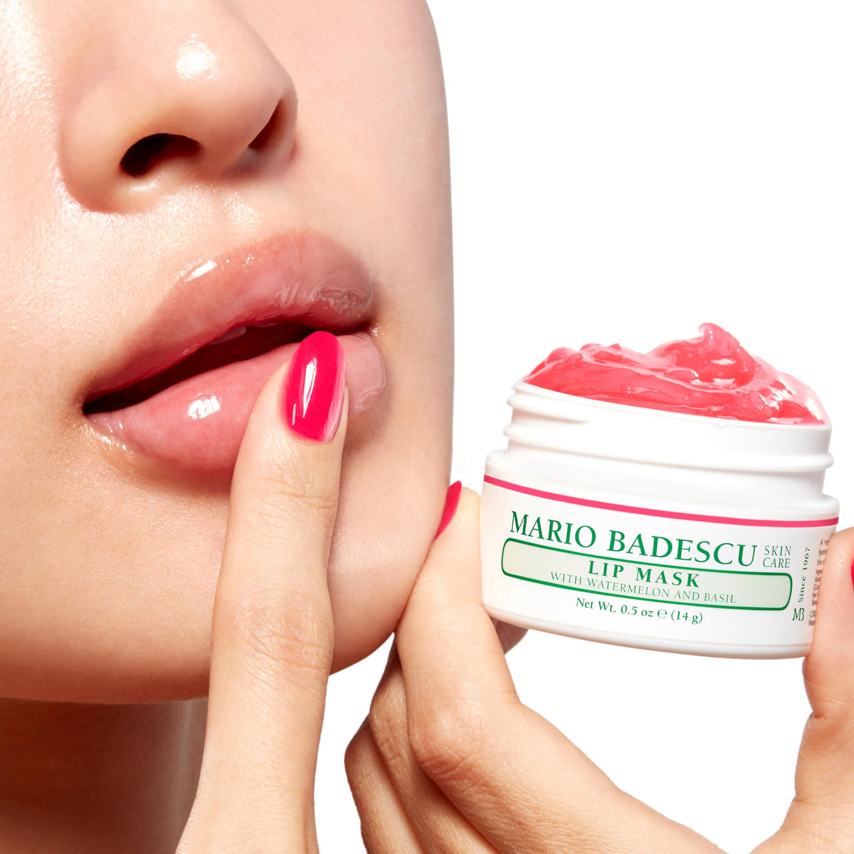 Mario Badescu lid and label close-up highlighting ingredients and clean formula