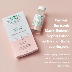 Mario Badescu patch in bathroom setting showing easy daily use