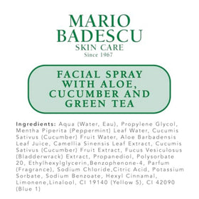 Mario Badescu bottle on bathroom counter suggesting daily routine and refreshed skin