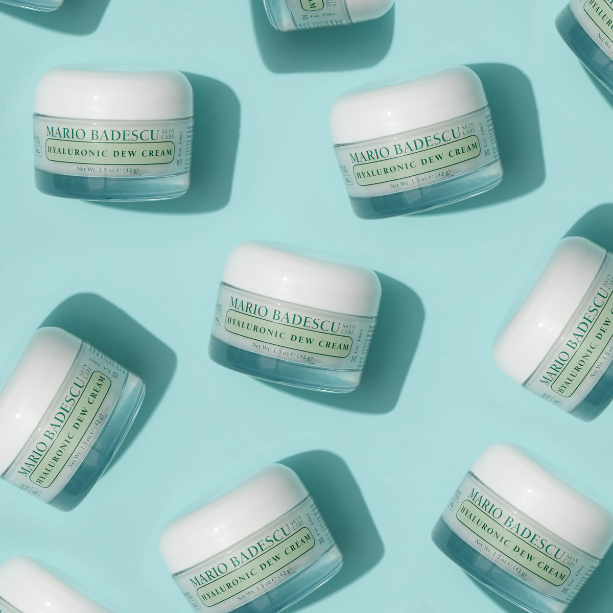 Mario Badescu jar on bathroom counter in lifestyle scene promoting daily skincare ritual