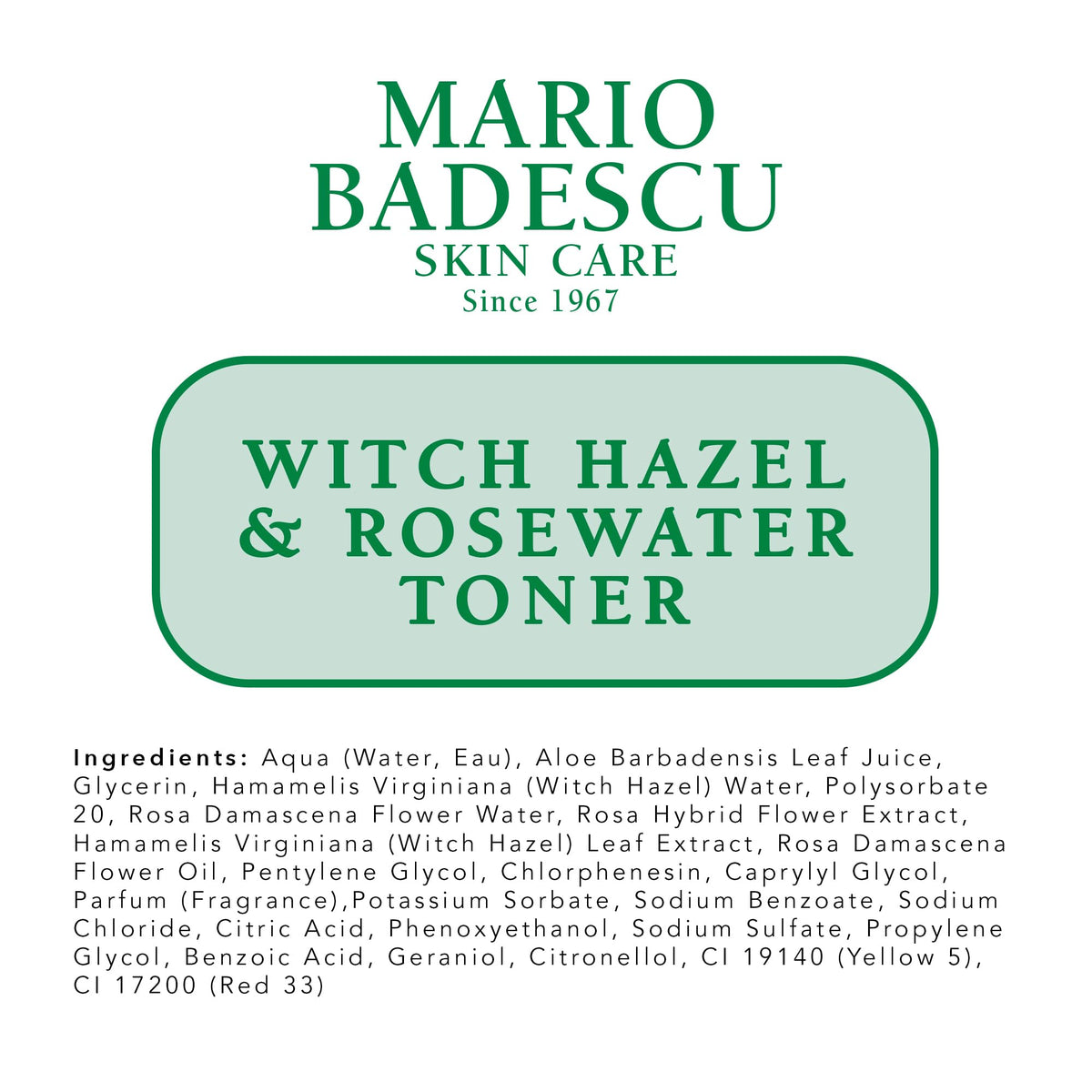 Mario Badescu bottle on bathroom vanity conveying daily routine freshness