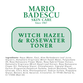Mario Badescu bottle on bathroom vanity conveying daily routine freshness