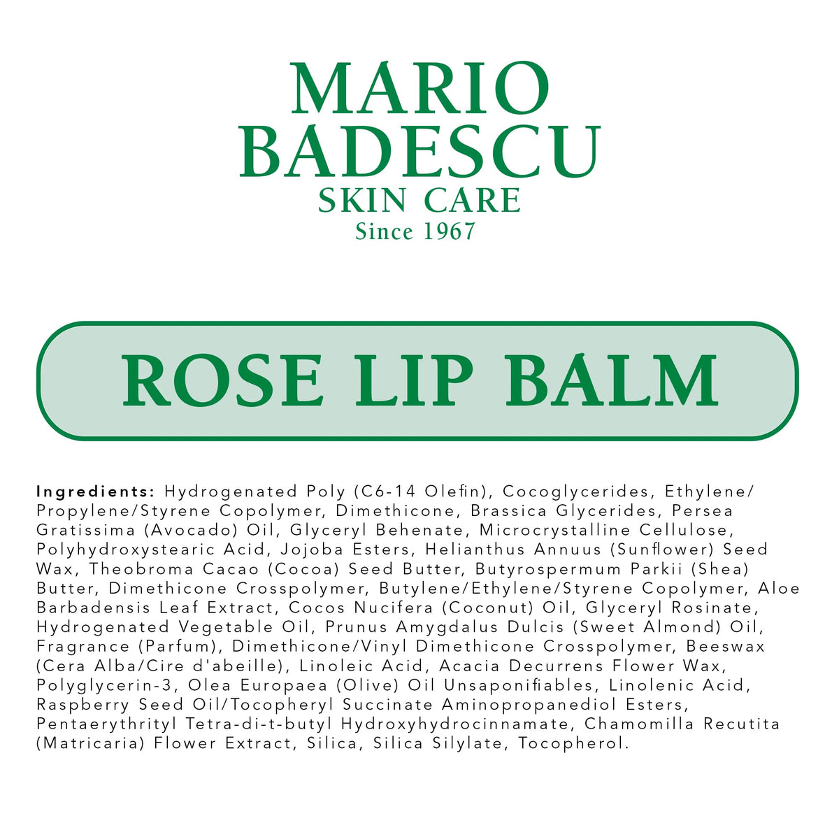 Mario Badescu ingredients label detail highlighting clean formula and reassuring transparency benefit