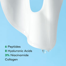 Mario Badescu hydrogel mask worn by model for firming and smoothing benefit