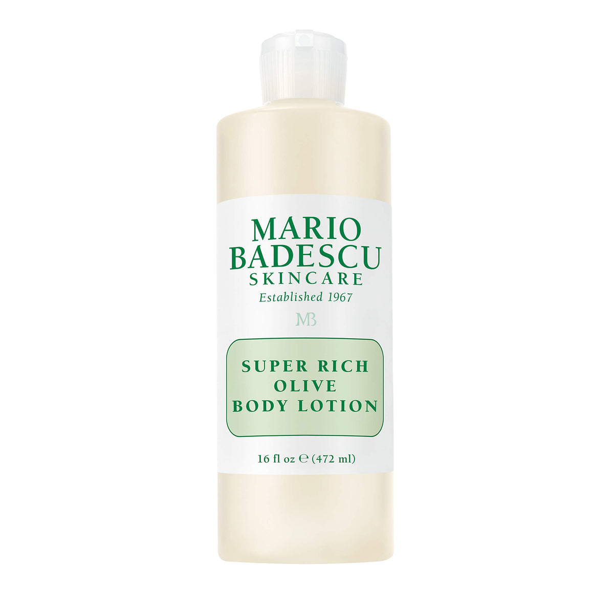 Mario Badescu front bottle showing product and branding, highlights generous 16 fl oz size