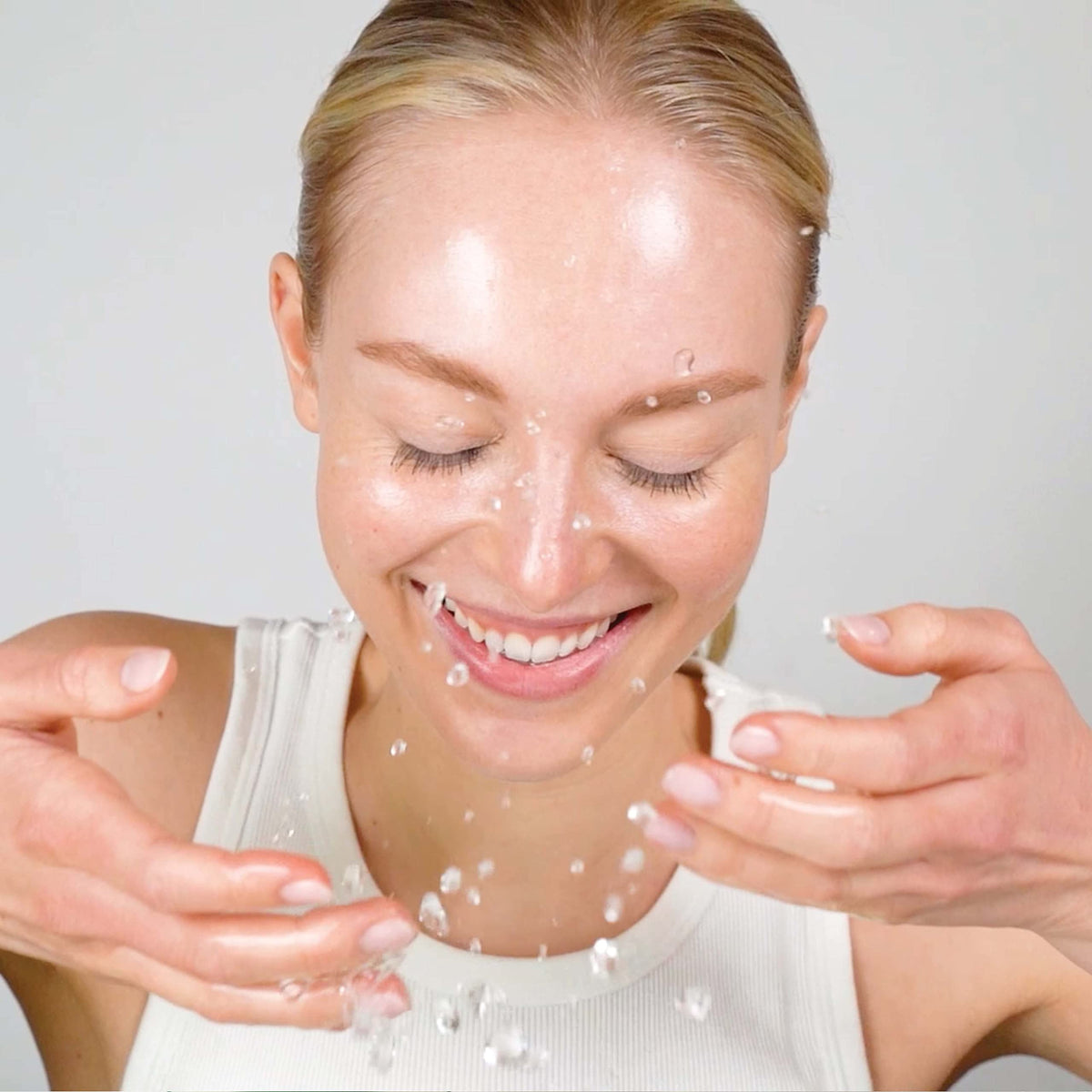Mario Badescu product dispensed in hand demonstrating controlled pump use