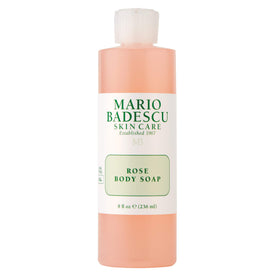 Mario Badescu front bottle view showing rose body soap for gentle cleansing